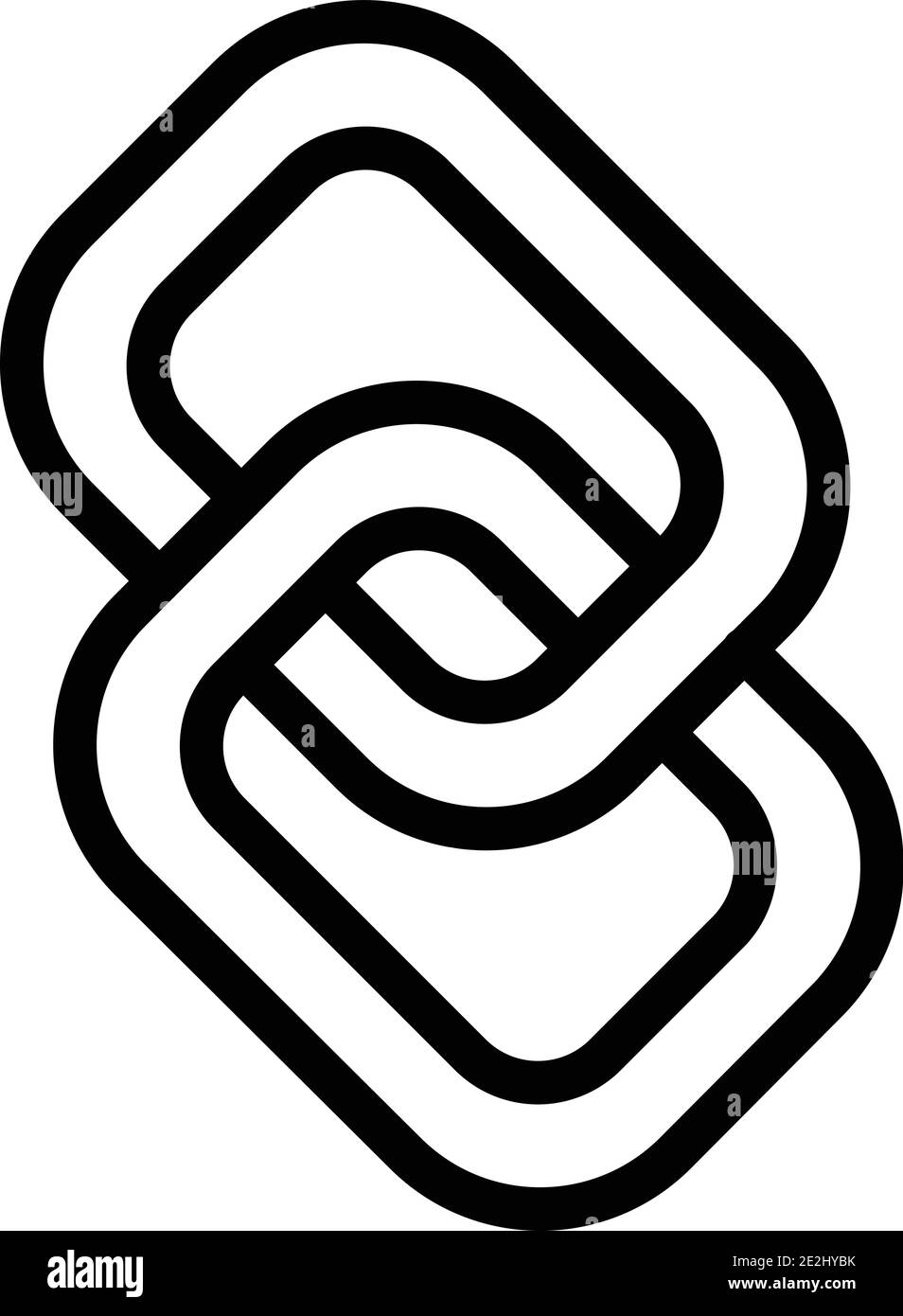 Business collaboration chains icon. Outline business collaboration ...