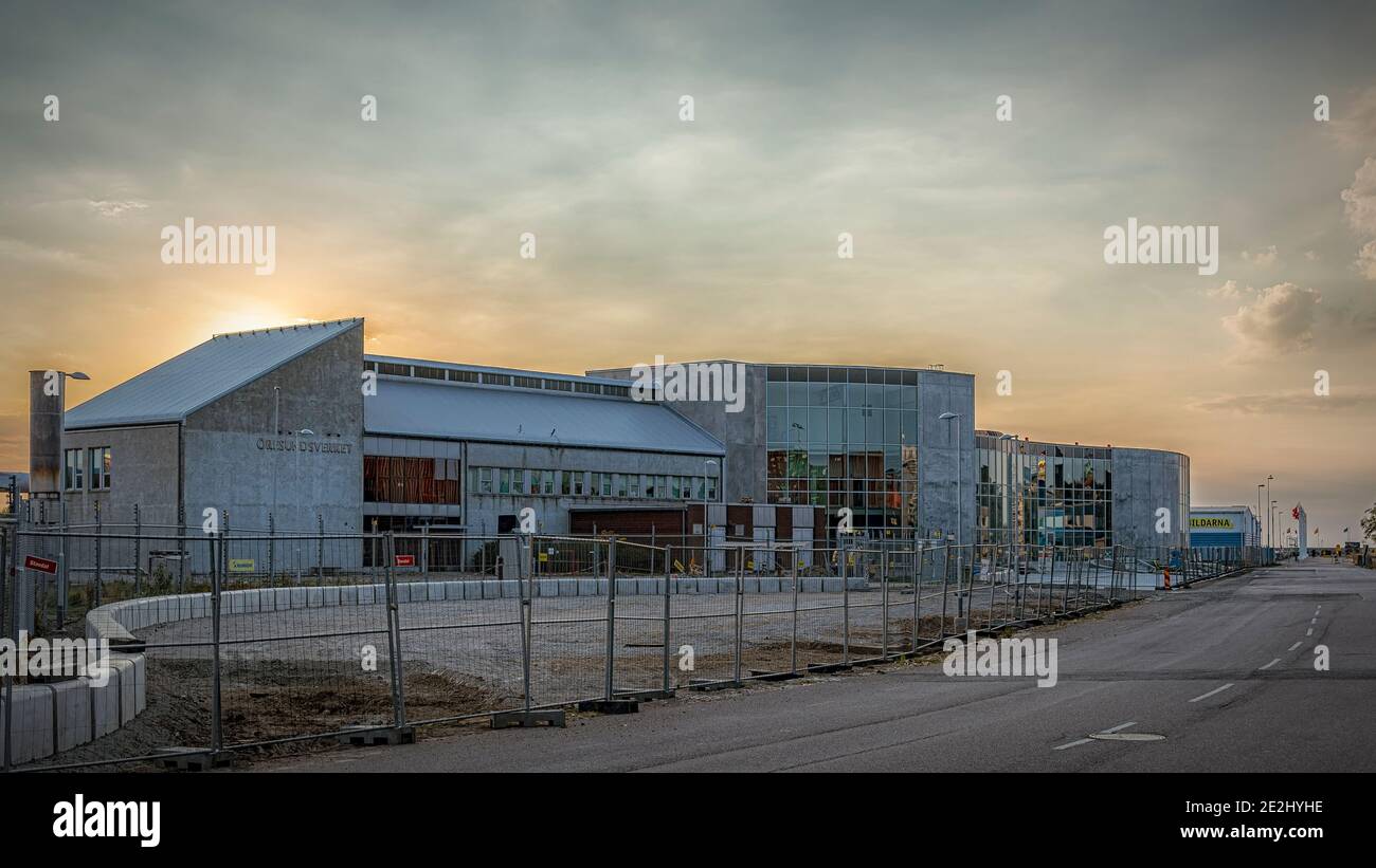 HELSINGBORG, SWEDEN - JUNE 27, 2020: The  brand new Oresundsverket sewage works and waste water disposal factory at the industrial docklands. Stock Photo