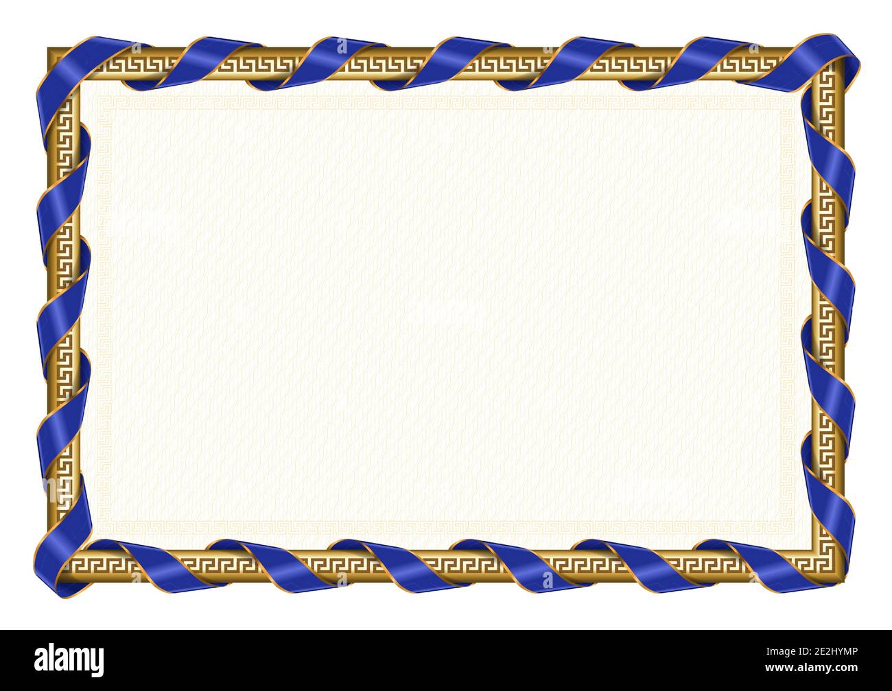 Horizontal frame and border with European Union flag, template elements ...