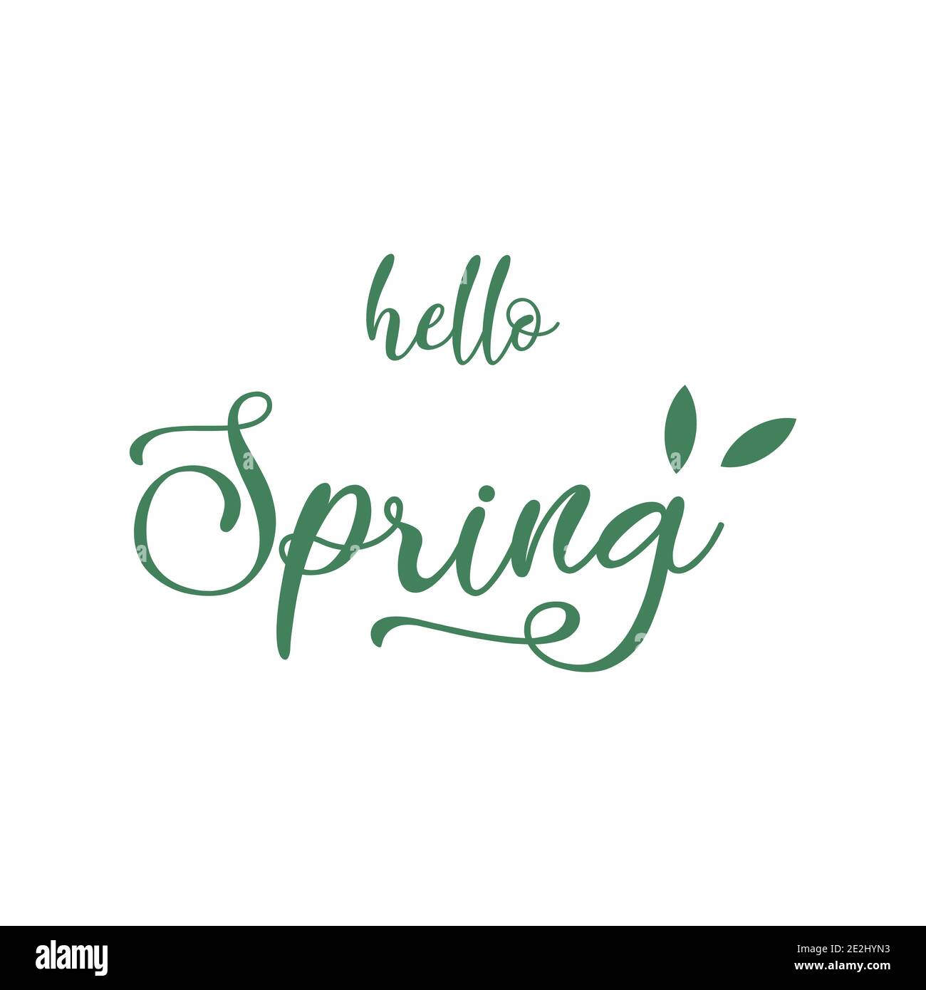 Hello Spring green logo, vector illustration Stock Vector Image & Art Alamy