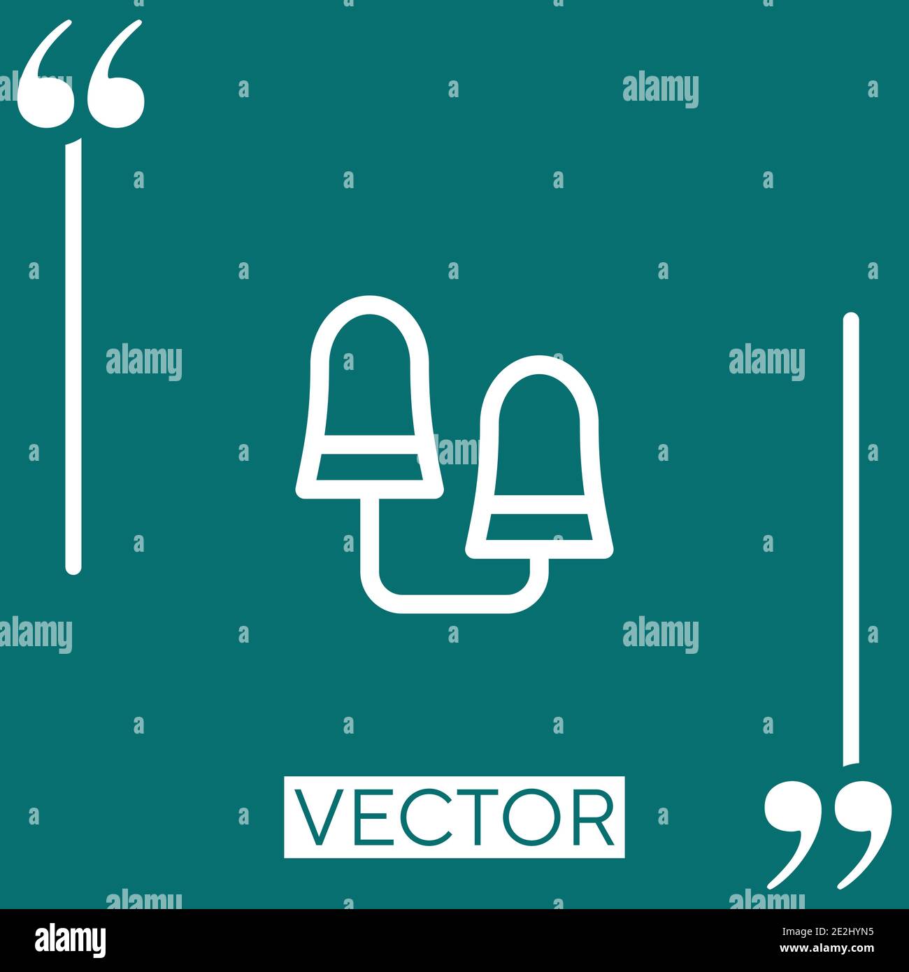 ear plug vector icon Linear icon. Editable stroked line Stock Vector