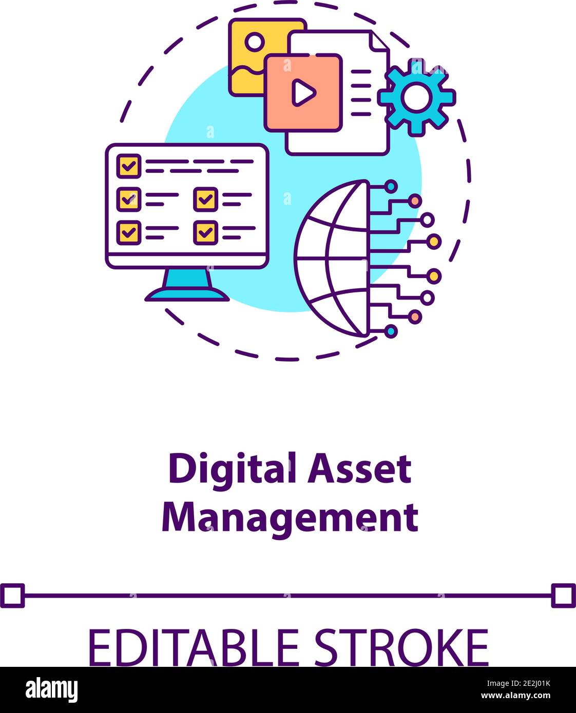 Digital asset management concept icon Stock Vector Image & Art Alamy