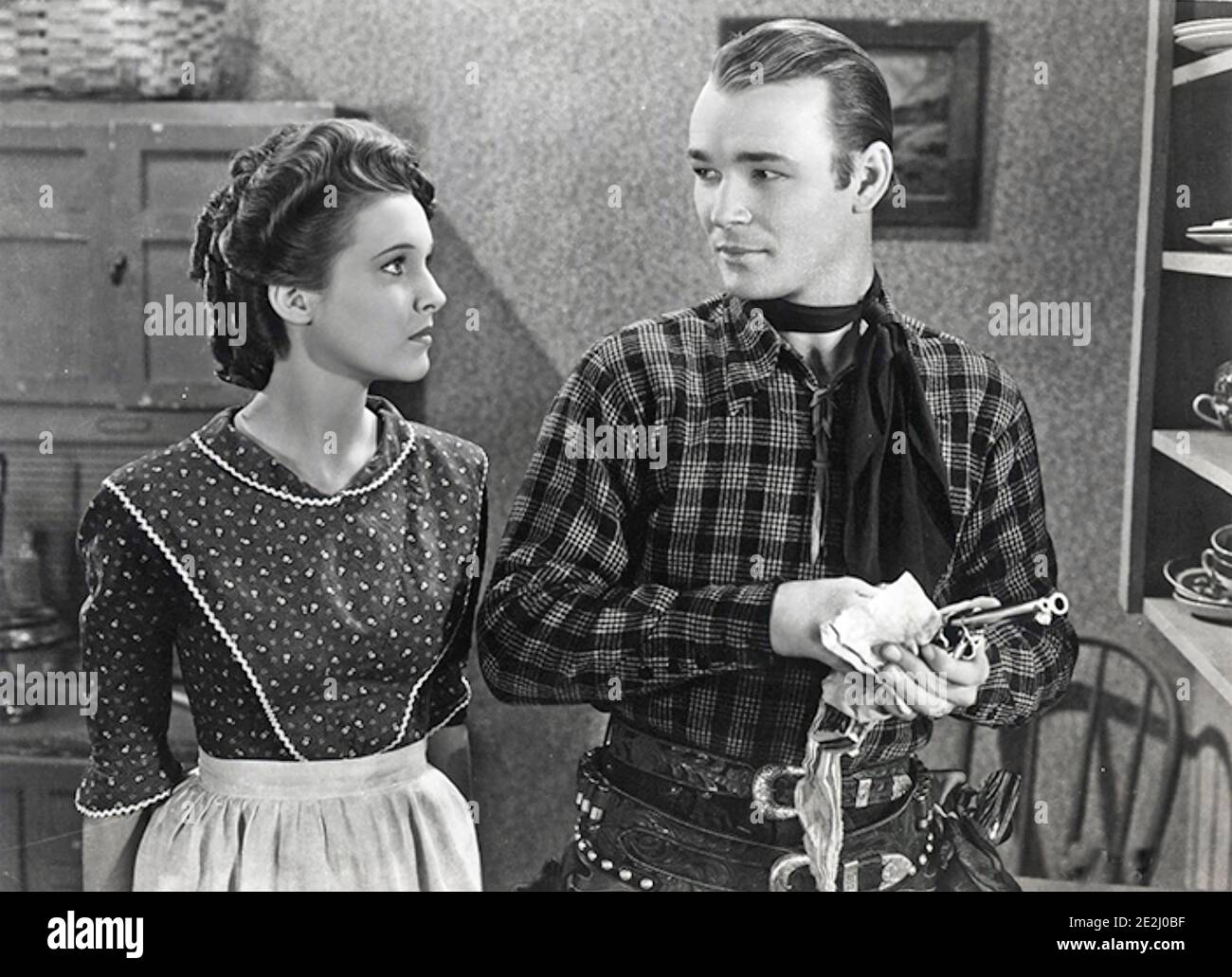 SHINE ON HARVEST MOON 1938 Republic Pictures film with Roy Rogers and Mary Hart Stock Photo