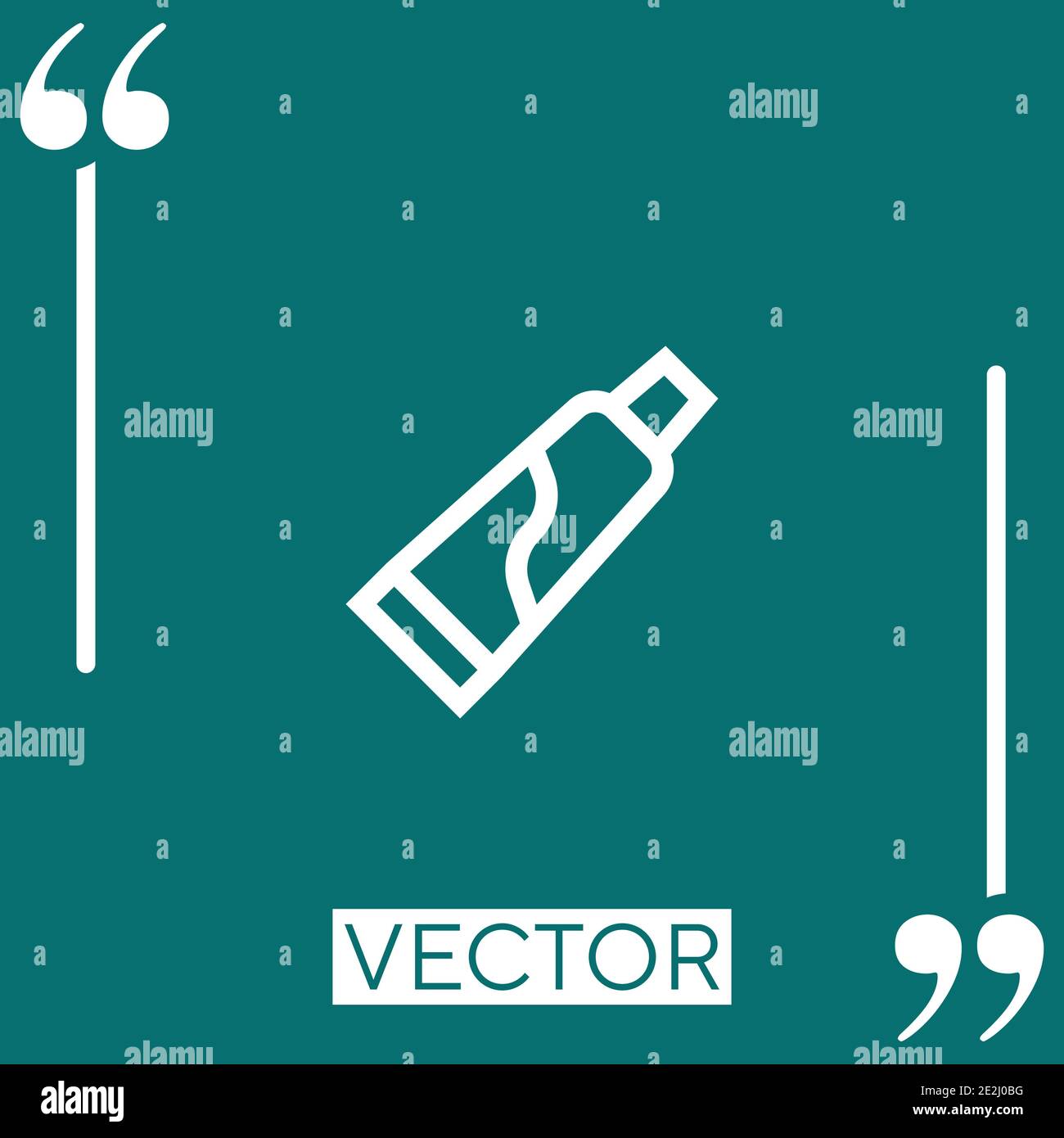 toothpaste vector icon Linear icon. Editable stroke line Stock Vector ...