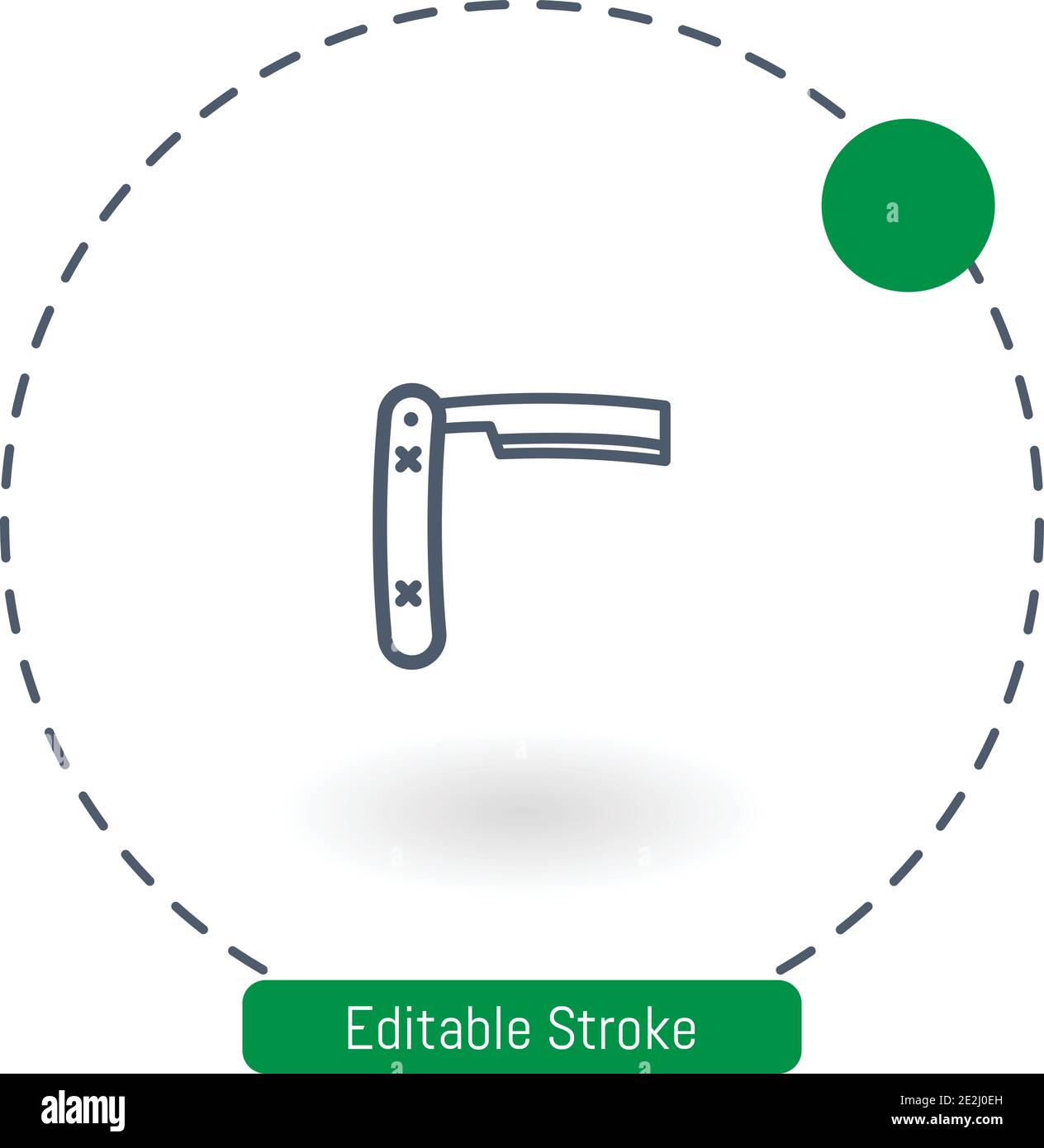 razor vector icon editable stroke outline icons for web and mobile Stock Vector