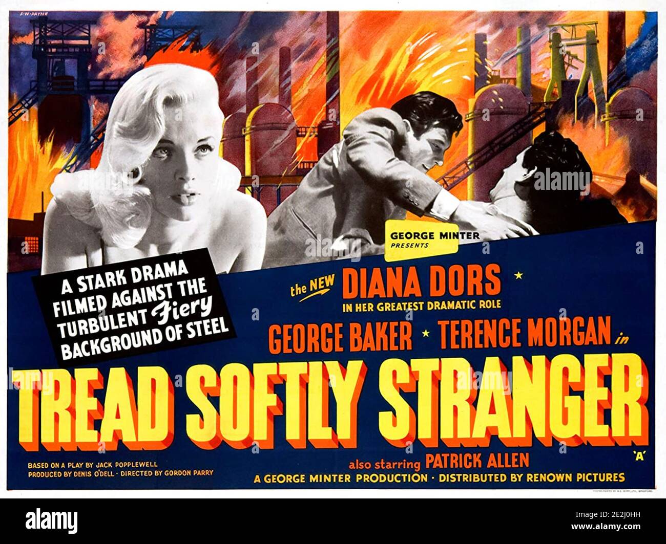 TREAD SOFTLY STRANGER 1958 Renown Pictures film with Diana Dors Stock Photo