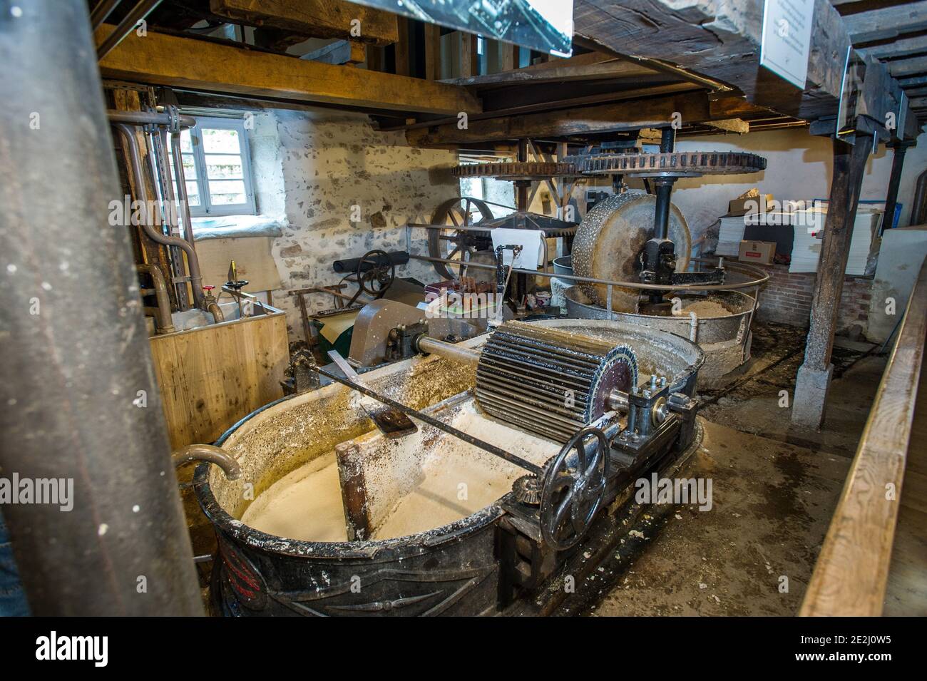 Saint-Leonard-de-Noblat (central France): Le Moulin du Got' paper mill, the last living testimony of the paper industry Stock Photo