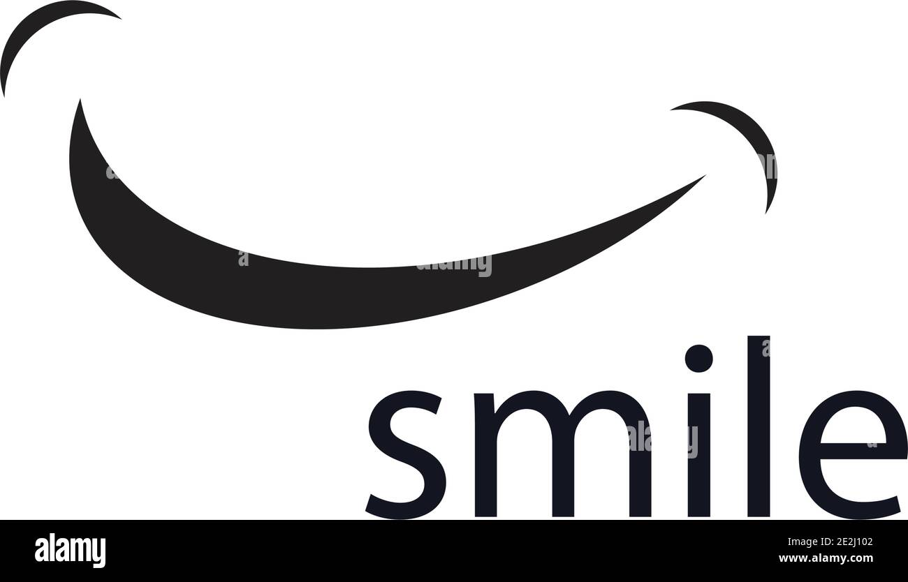 smile logo vector icon illustration design template Stock Vector