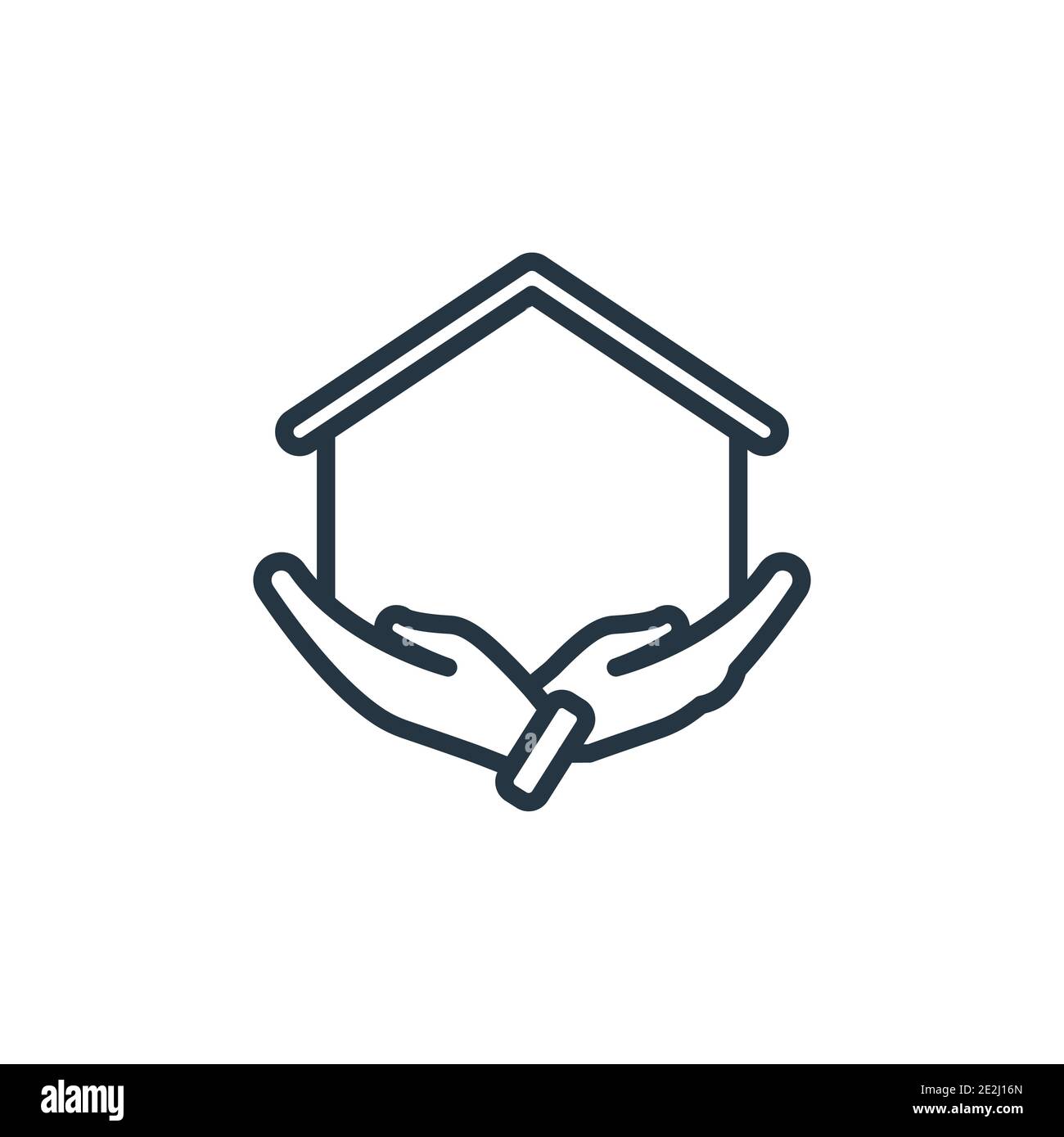 Family house outline vector icon. Thin line black family house icon ...