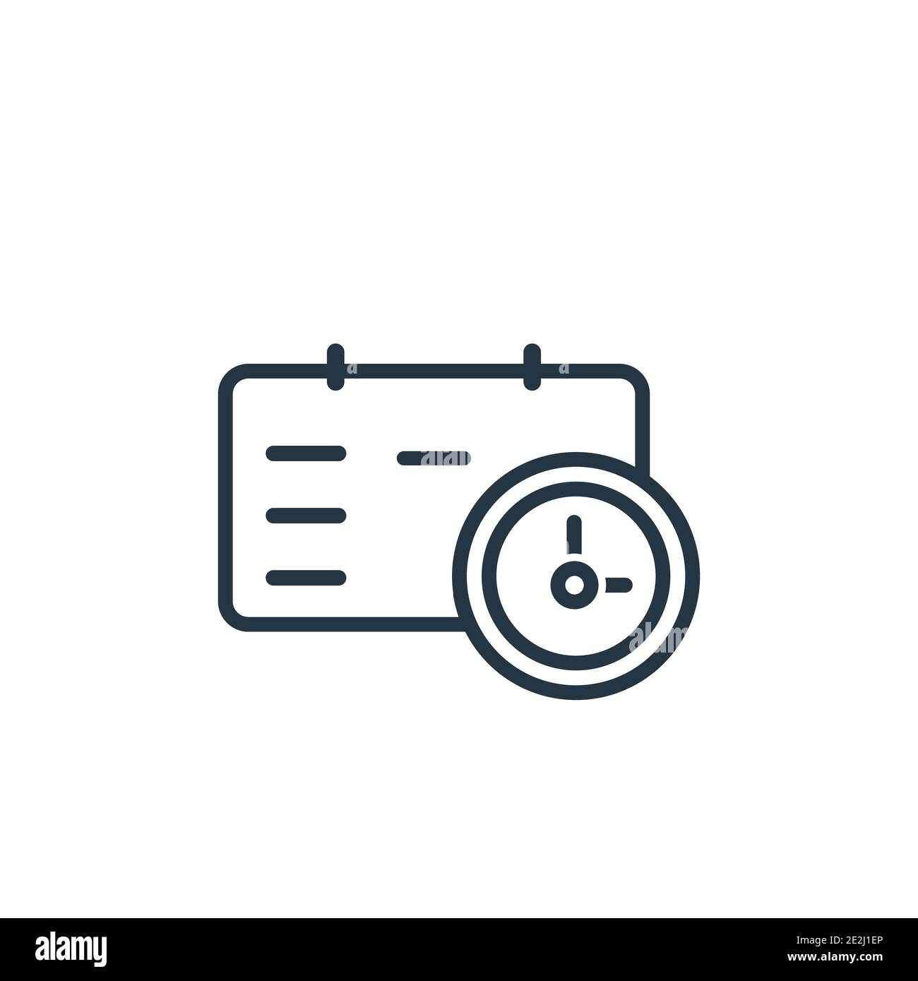 Appointment outline vector icon. Thin line black appointment icon, flat ...