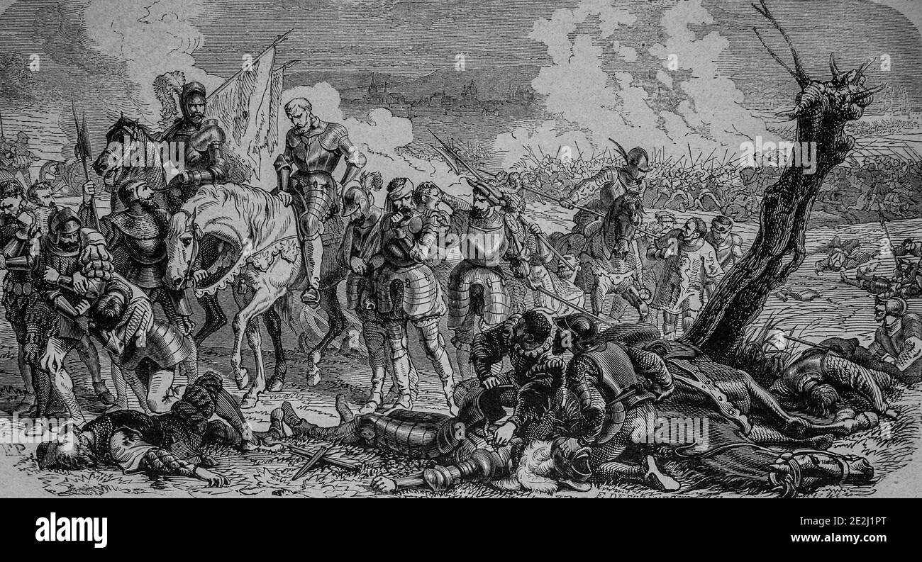 battle of saint quentin 1557 ,editeur lahur 1883 Stock Photo Alamy