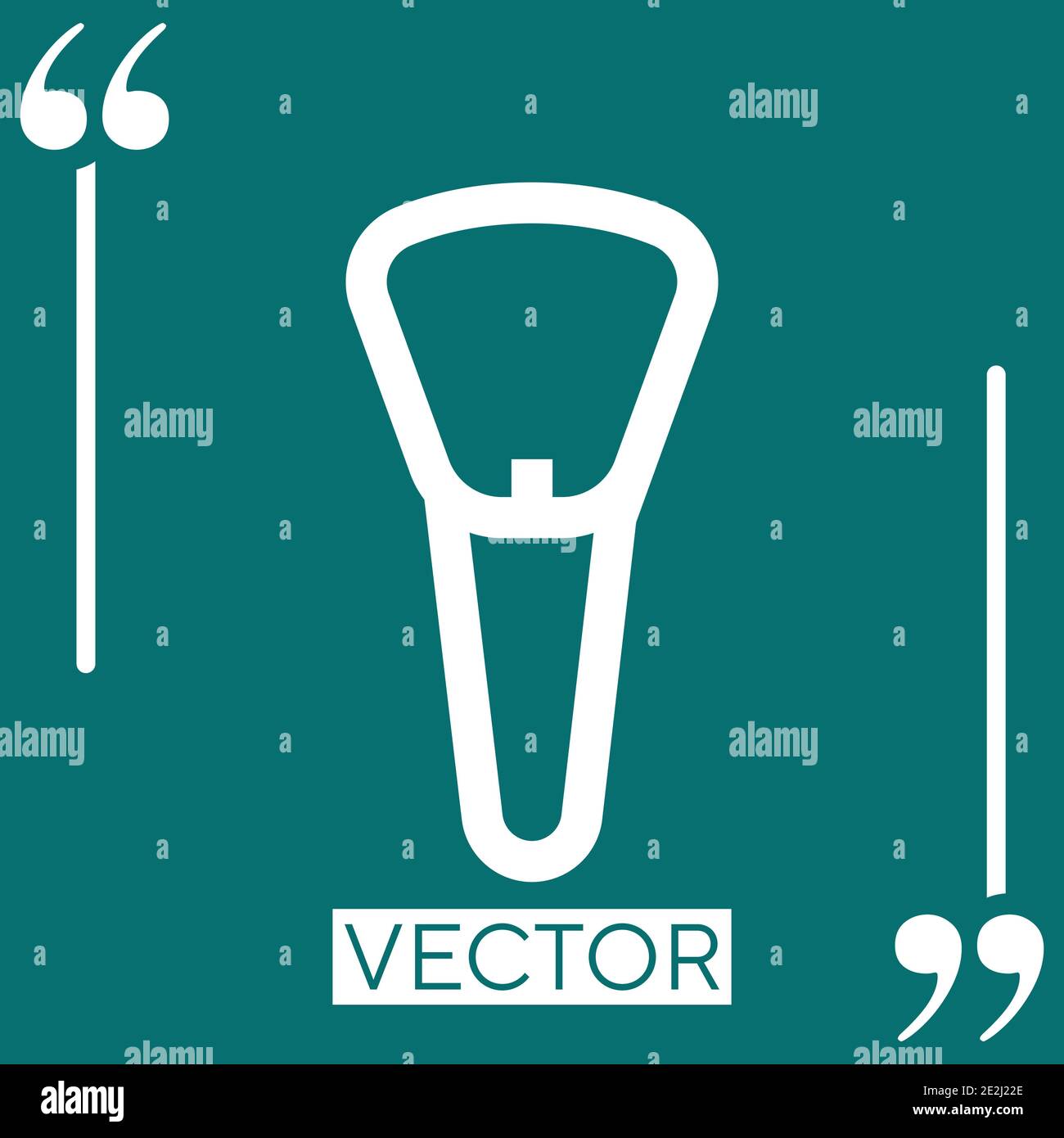 incisor vector icon Linear icon. Editable stroke line Stock Vector