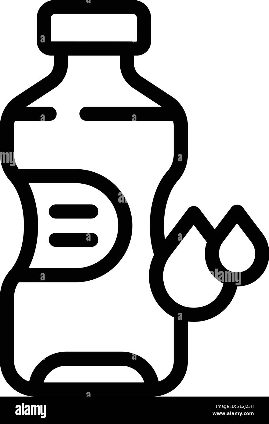 Water bottle icon. Outline water bottle vector icon for web design ...