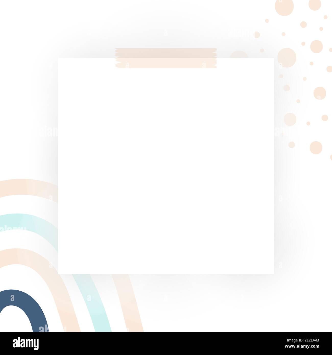 Blank sheet of paper with washi tape on neutral tones background. Vector  illustration, flat design Stock Vector Image & Art - Alamy