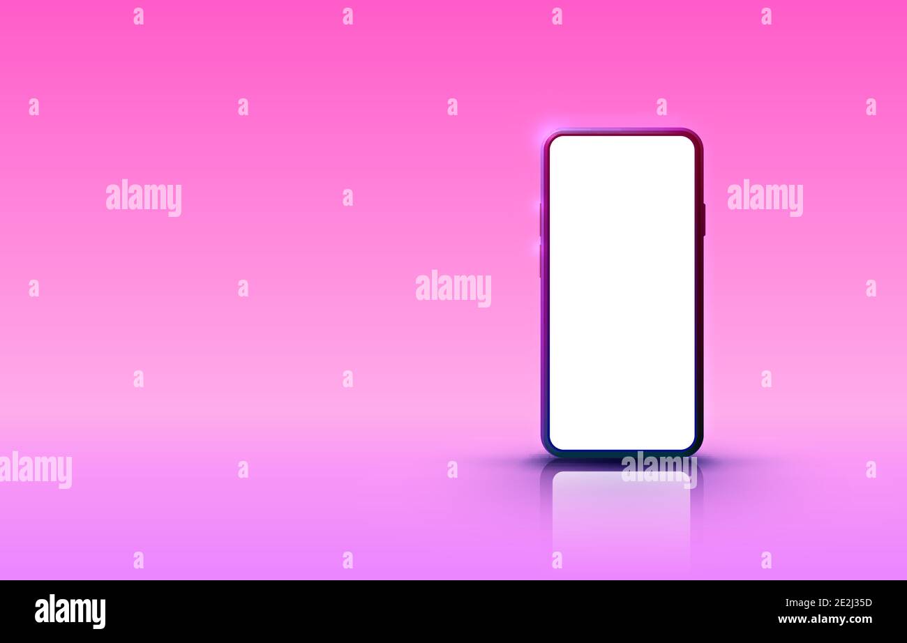 Smartphone mobile screen, technology mobile display light. Vector ...