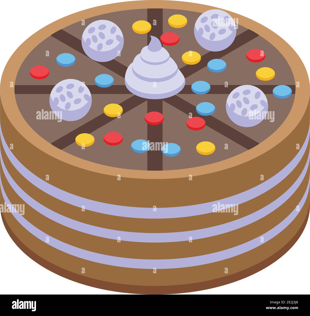 Party cake icon. Isometric of party cake vector icon for web design ...