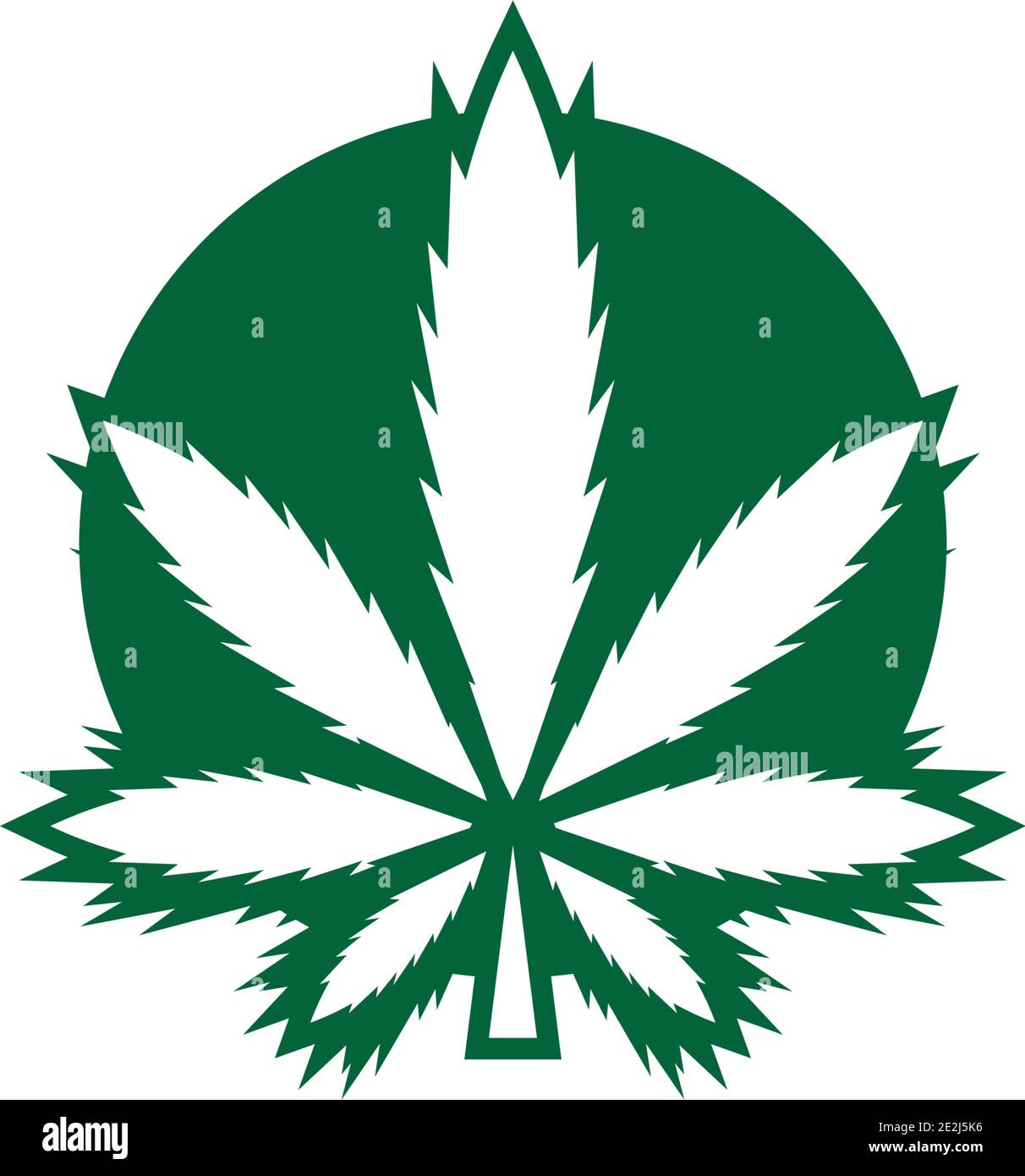 Cannabis leaf logo design vector template illustration Stock Vector