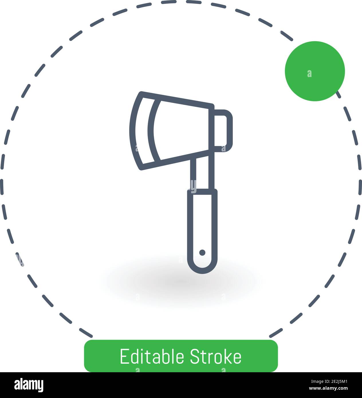 axe vector icon editable stroke outline icons for web and mobile Stock Vector