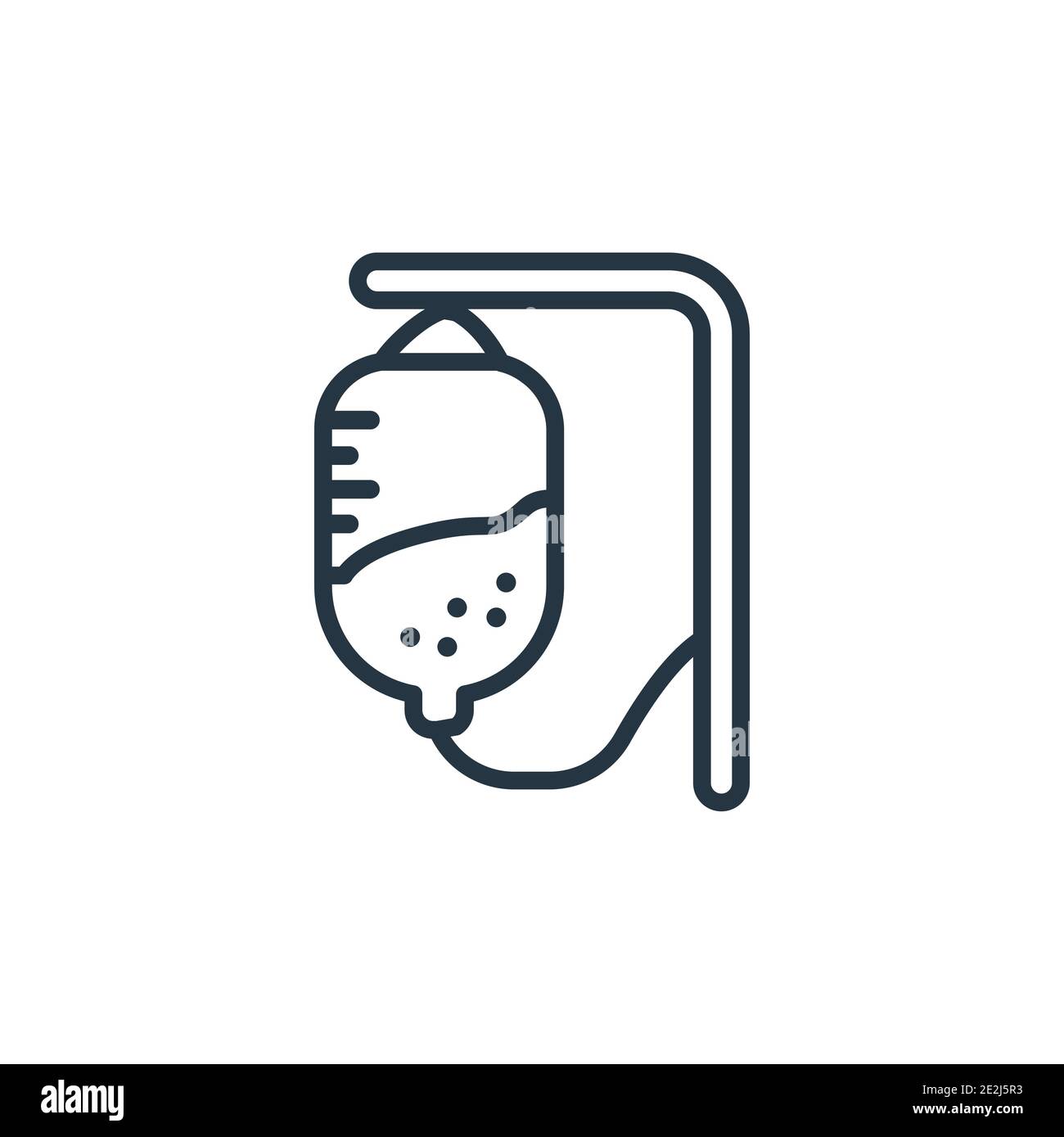 Blood transfusion outline vector icon. Thin line black blood transfusion icon, flat vector simple element illustration from editable health and medica Stock Vector
