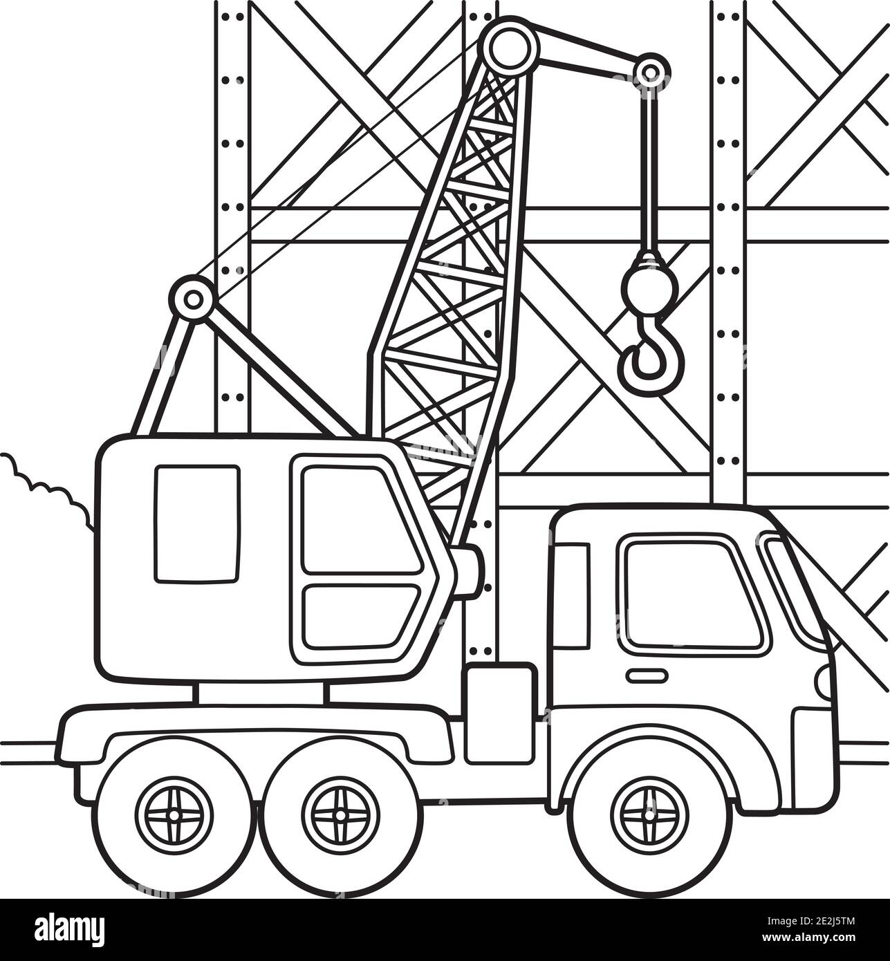 Crane Coloring Page Stock Vector Image & Art - Alamy