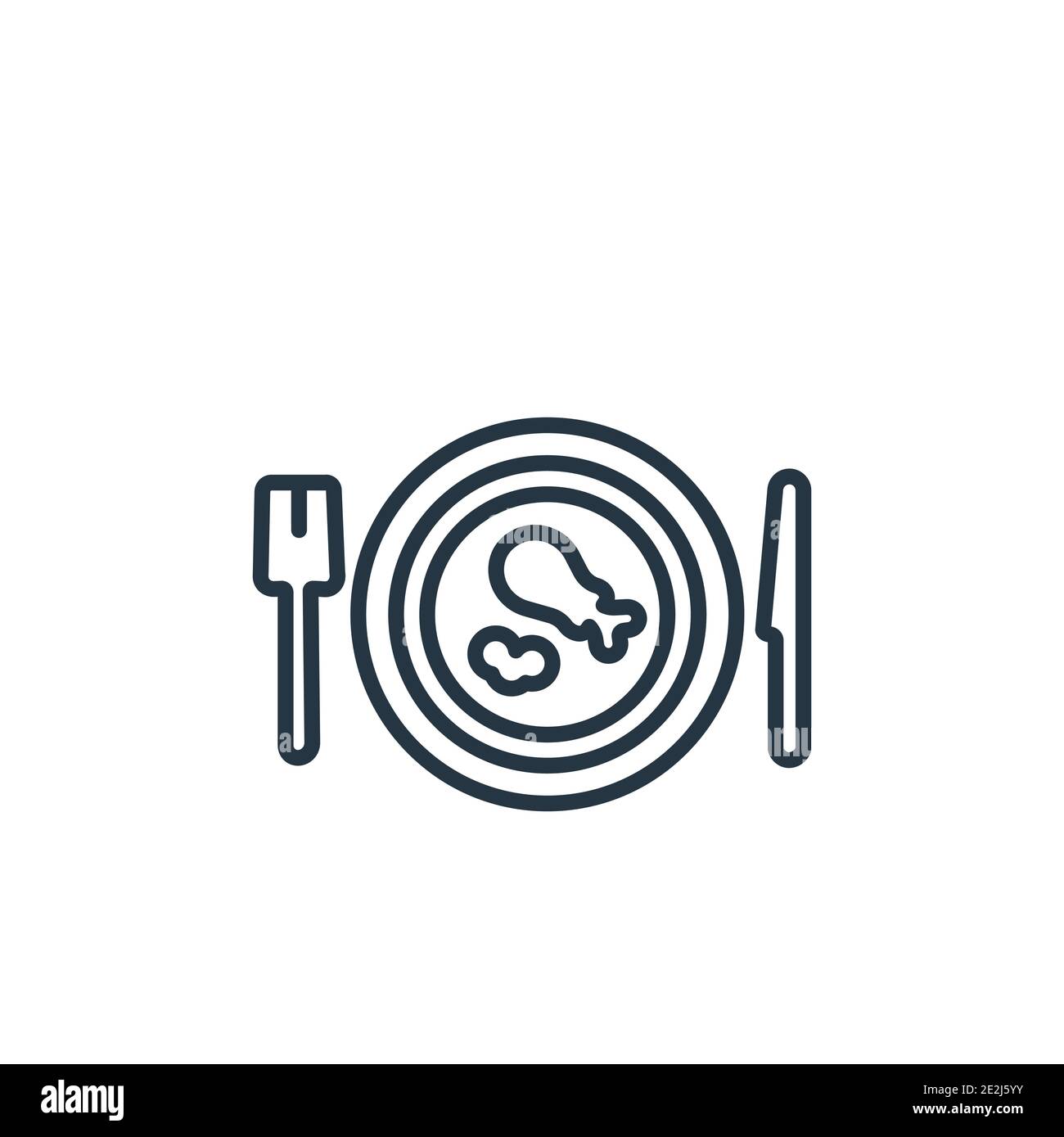 Food outline vector icon. Thin line black food icon, flat vector simple ...