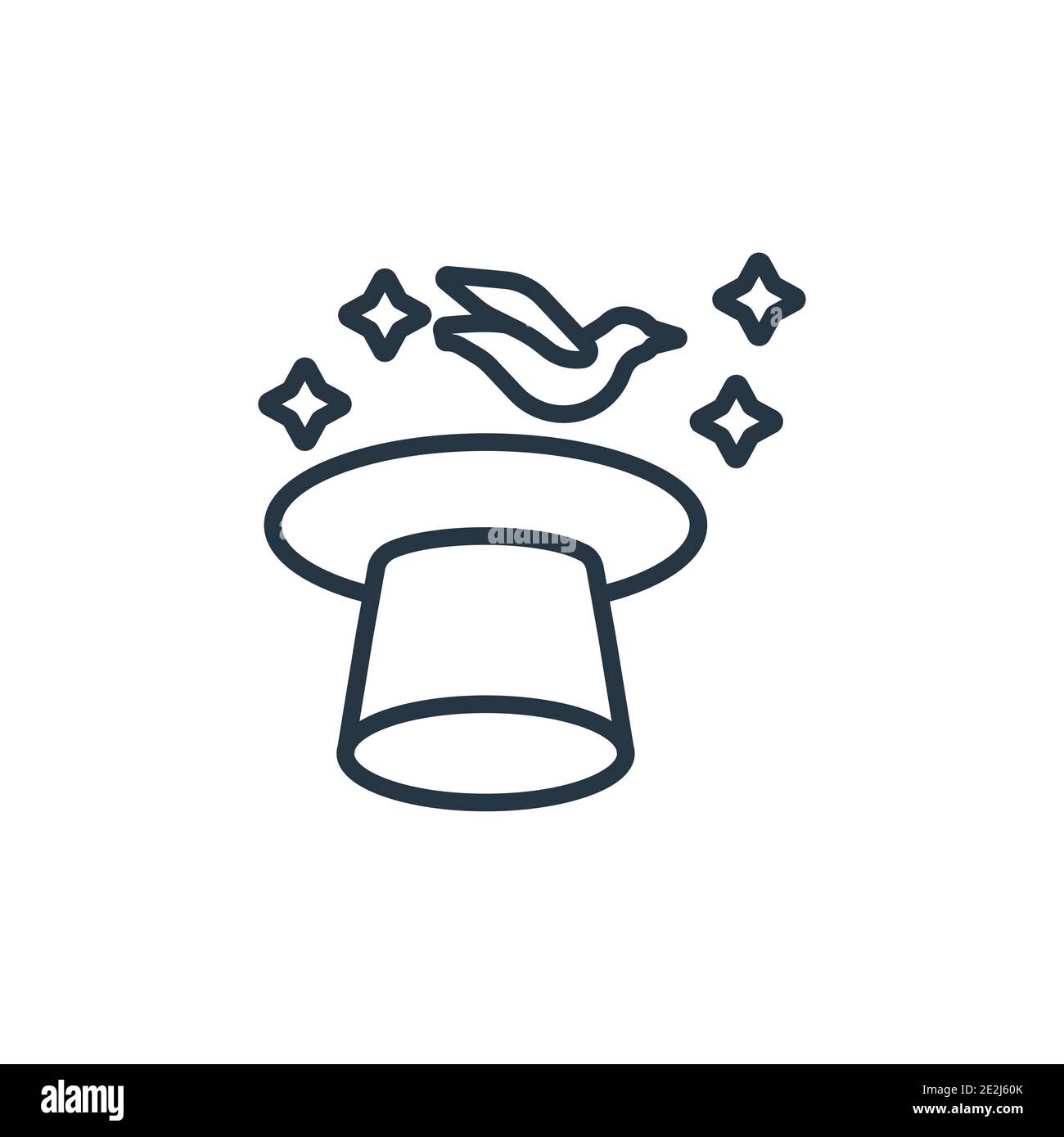 Pigeon outline vector icon. Thin line black pigeon icon, flat vector simple element illustration from editable magic concept isolated stroke on white Stock Vector
