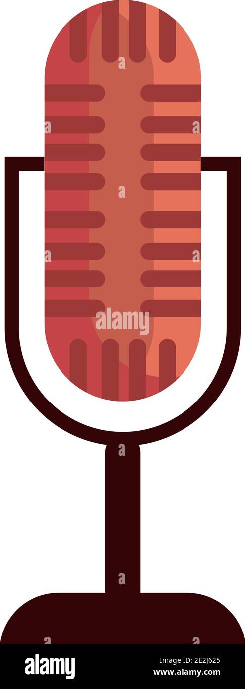 microphone audio device retro icon Stock Vector Image & Art - Alamy