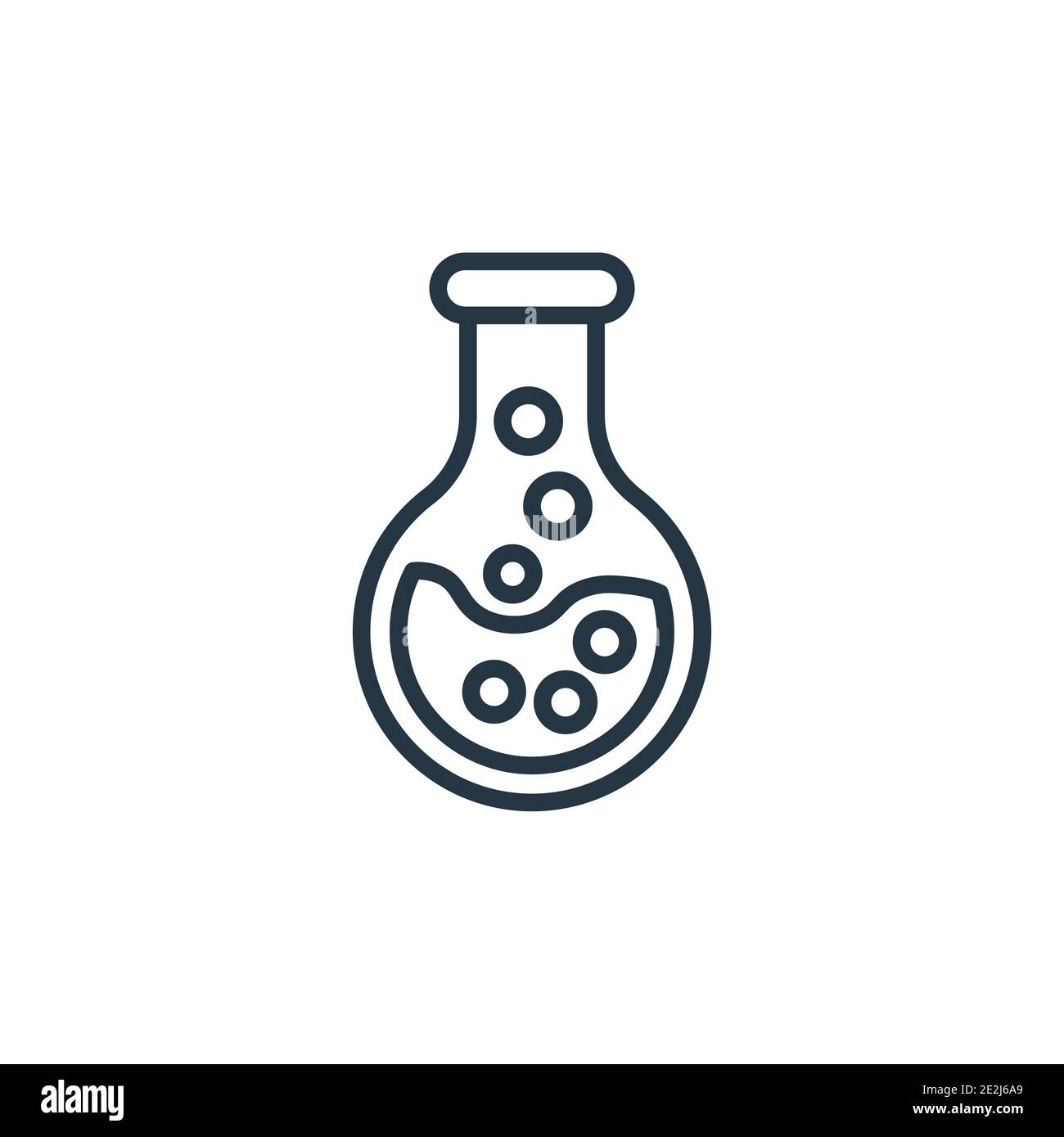 Potion outline vector icon. Thin line black potion icon, flat vector