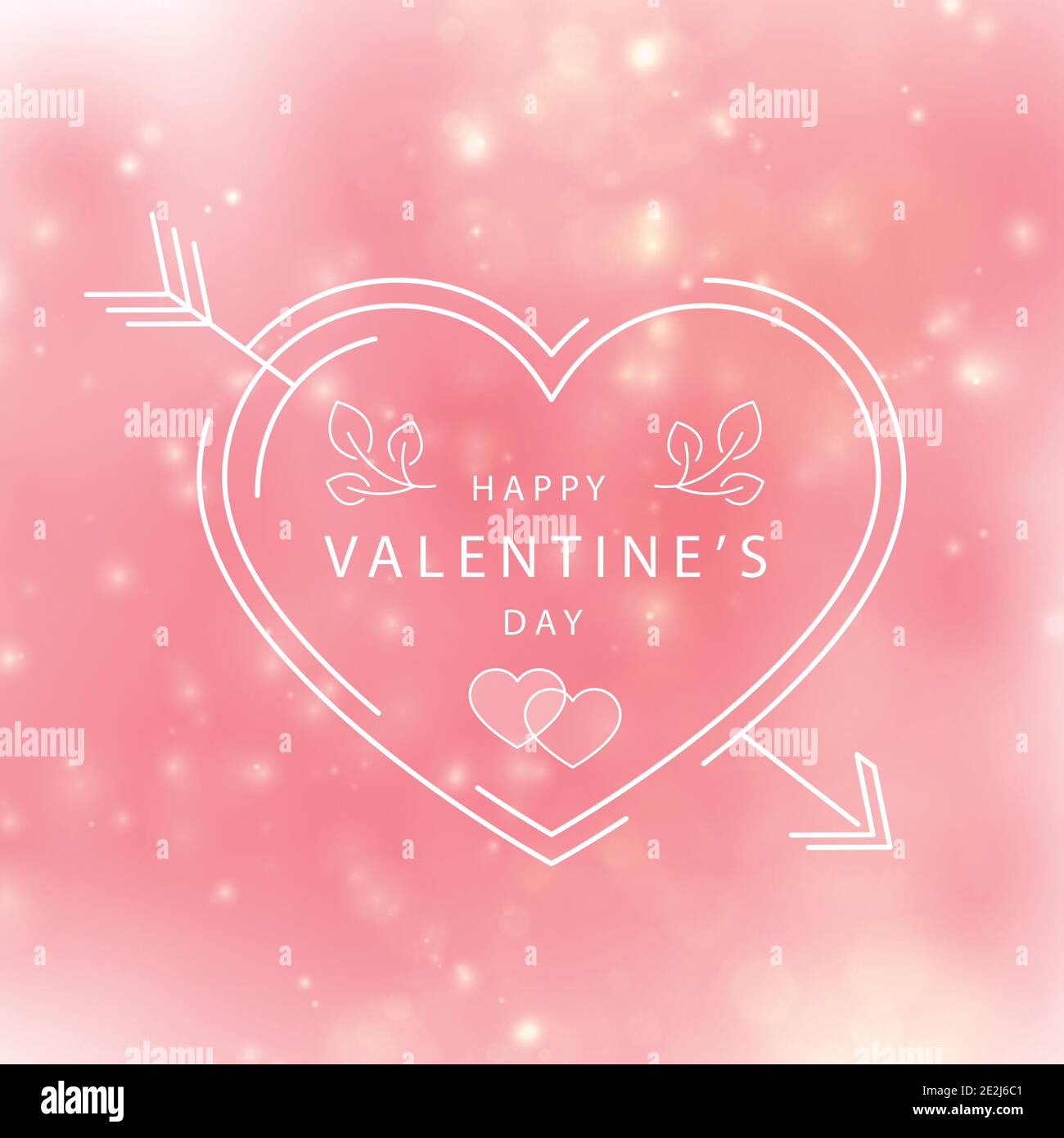 Rose red bokeh background with congratulation Valentine's Day - Vector ...