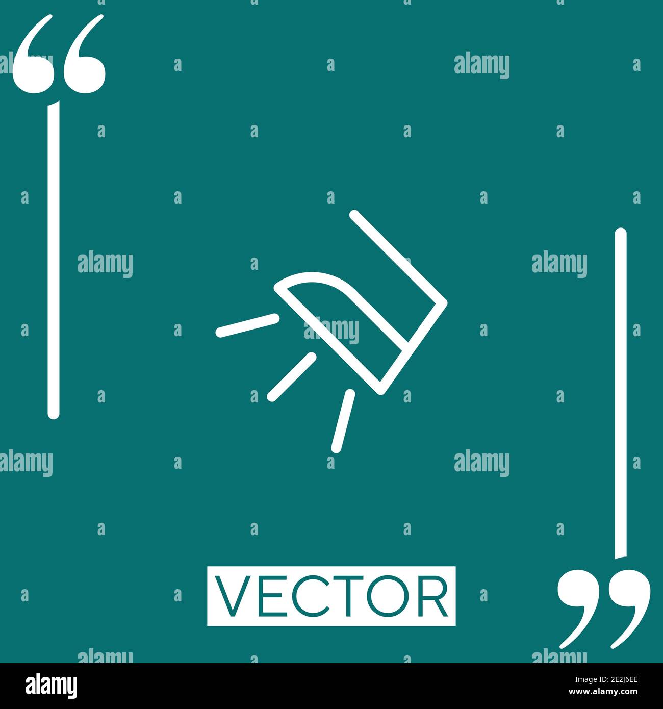 iron vector icon Linear icon. Editable stroke line Stock Vector