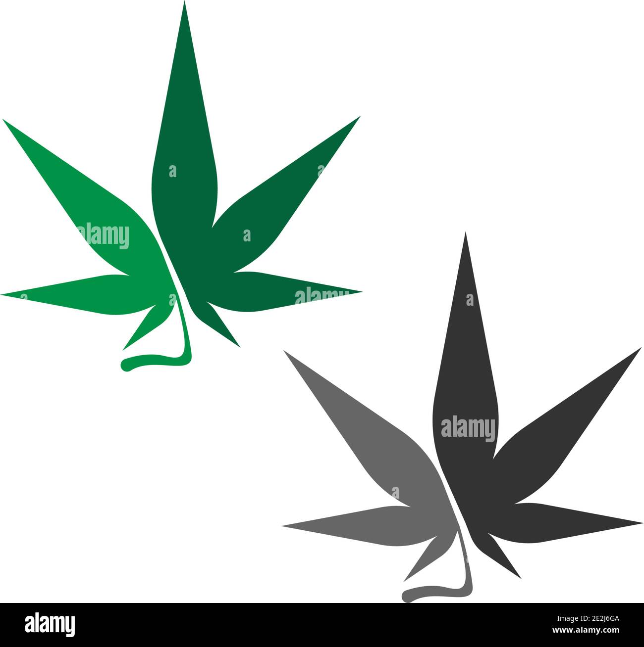Cannabis leaf logo design vector template illustration Stock Vector