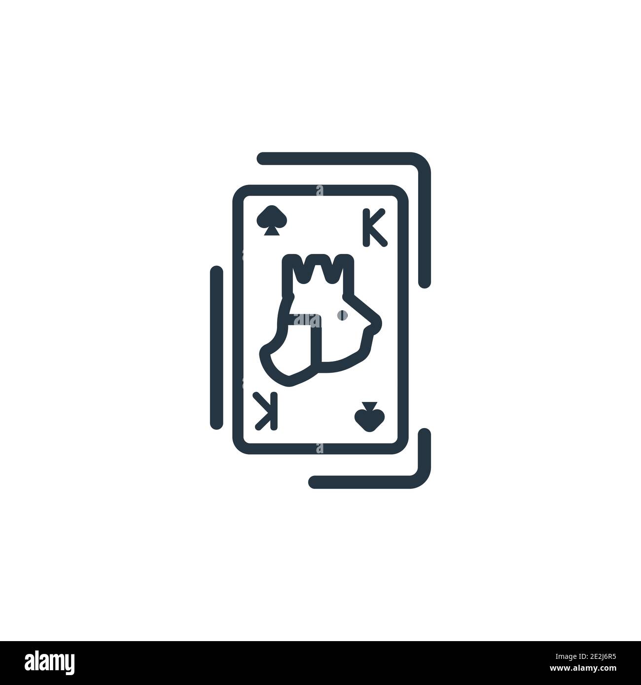 King of spades outline vector icon. Thin line black king of spades icon