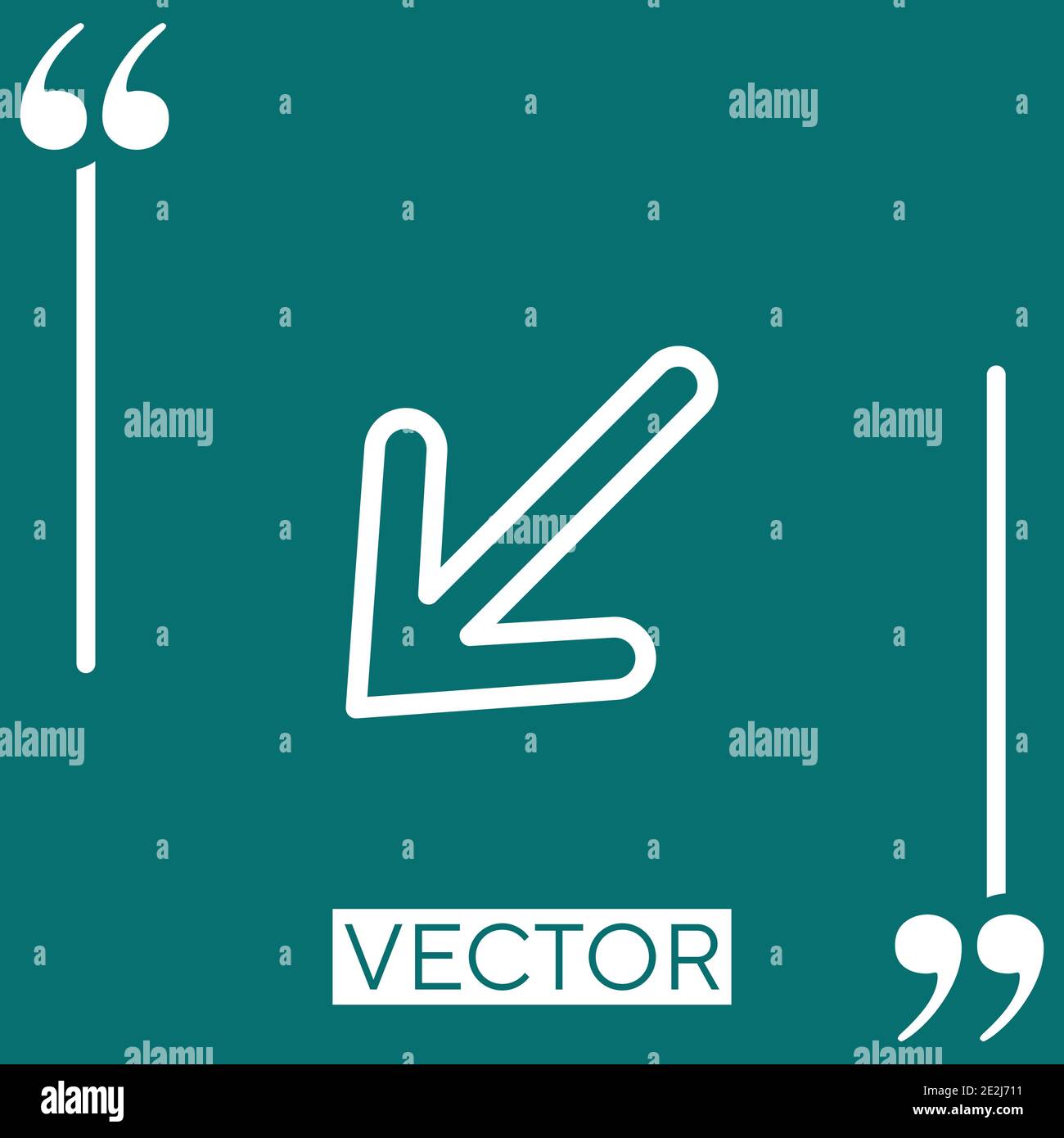 left vector icon Linear icon. Editable stroked line Stock Vector