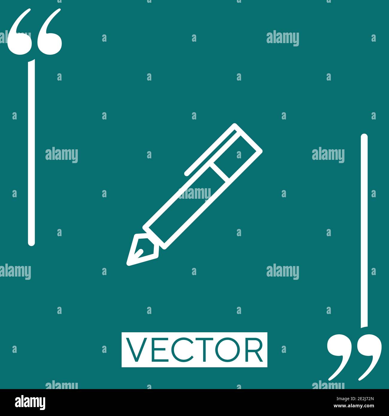 calligraphy pen vector icon Linear icon. Editable stroke line Stock