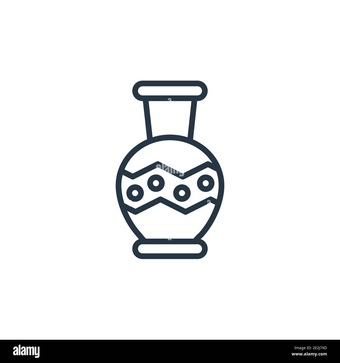 Vase outline vector icon. Thin line black vase icon, flat vector simple