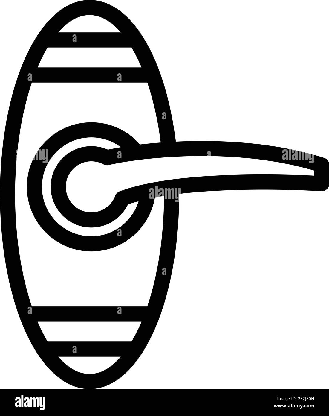 Key door handle icon. Outline key door handle vector icon for web ...