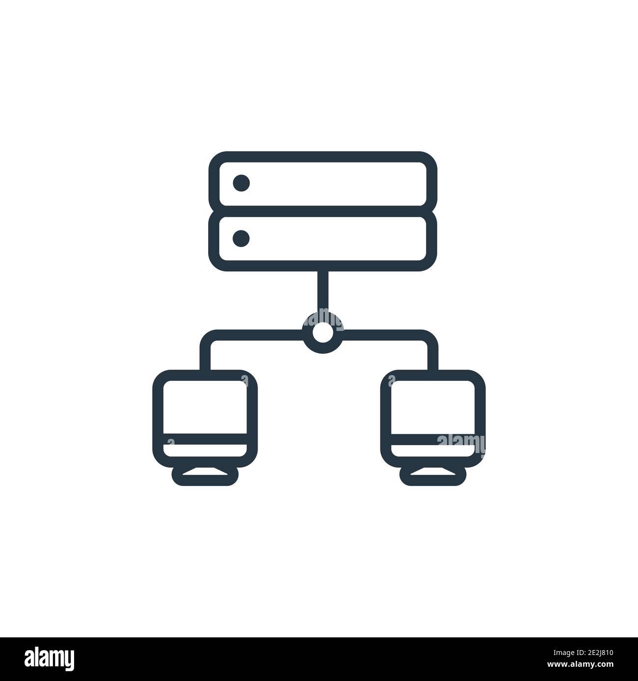 Proxy server outline vector icon. Thin line black proxy server icon ...