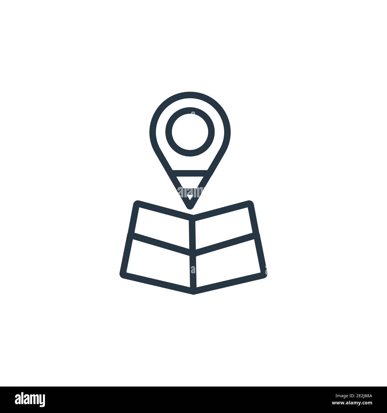 Folded Map Icon Vector