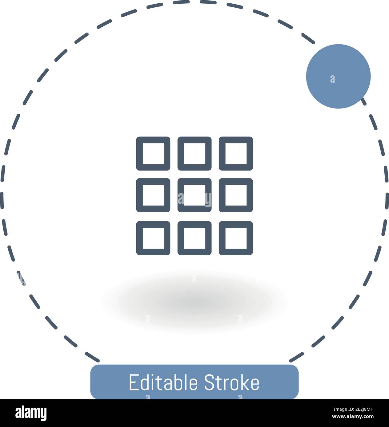 grid vector icon editable stroke outline icons for web and mobile Stock ...