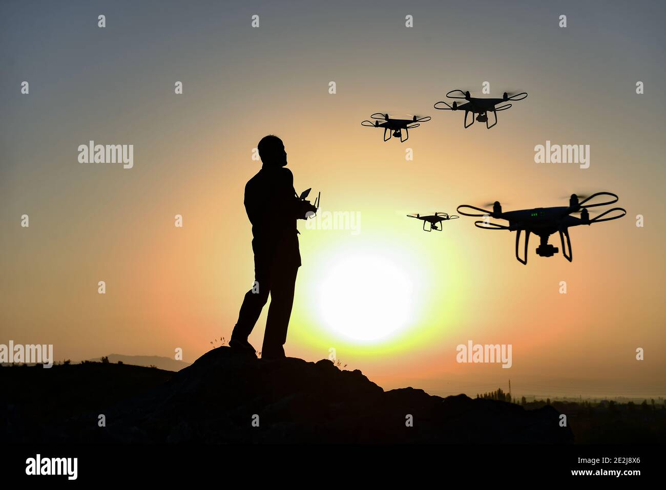 unmanned aerial vehicle specialist pilot Stock Photo Alamy