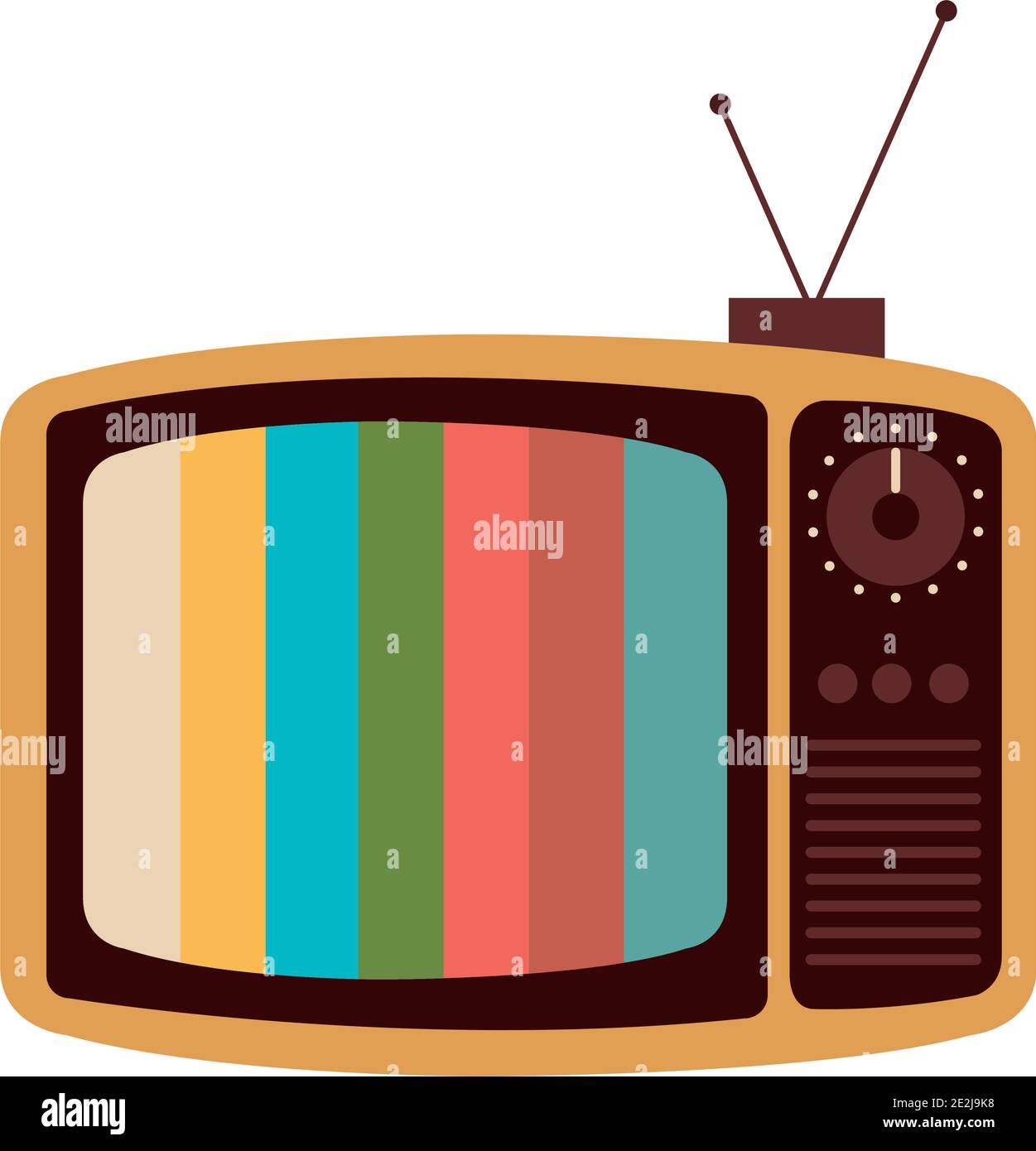 old retro tv isolated icon Stock Vector Image & Art - Alamy