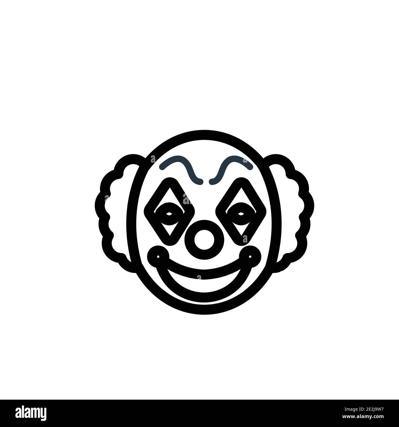 Clown smile vector icon on white background. Flat vector clown smile icon symbol sign from modern halloween collection for mobile concept and web apps Stock Vector