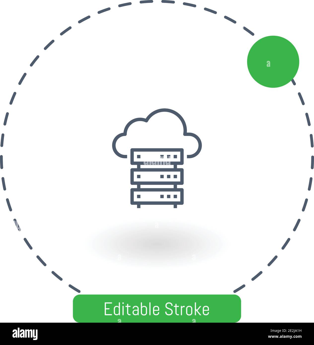 cloud computing vector icon editable stroke outline icons for web and mobile Stock Vector