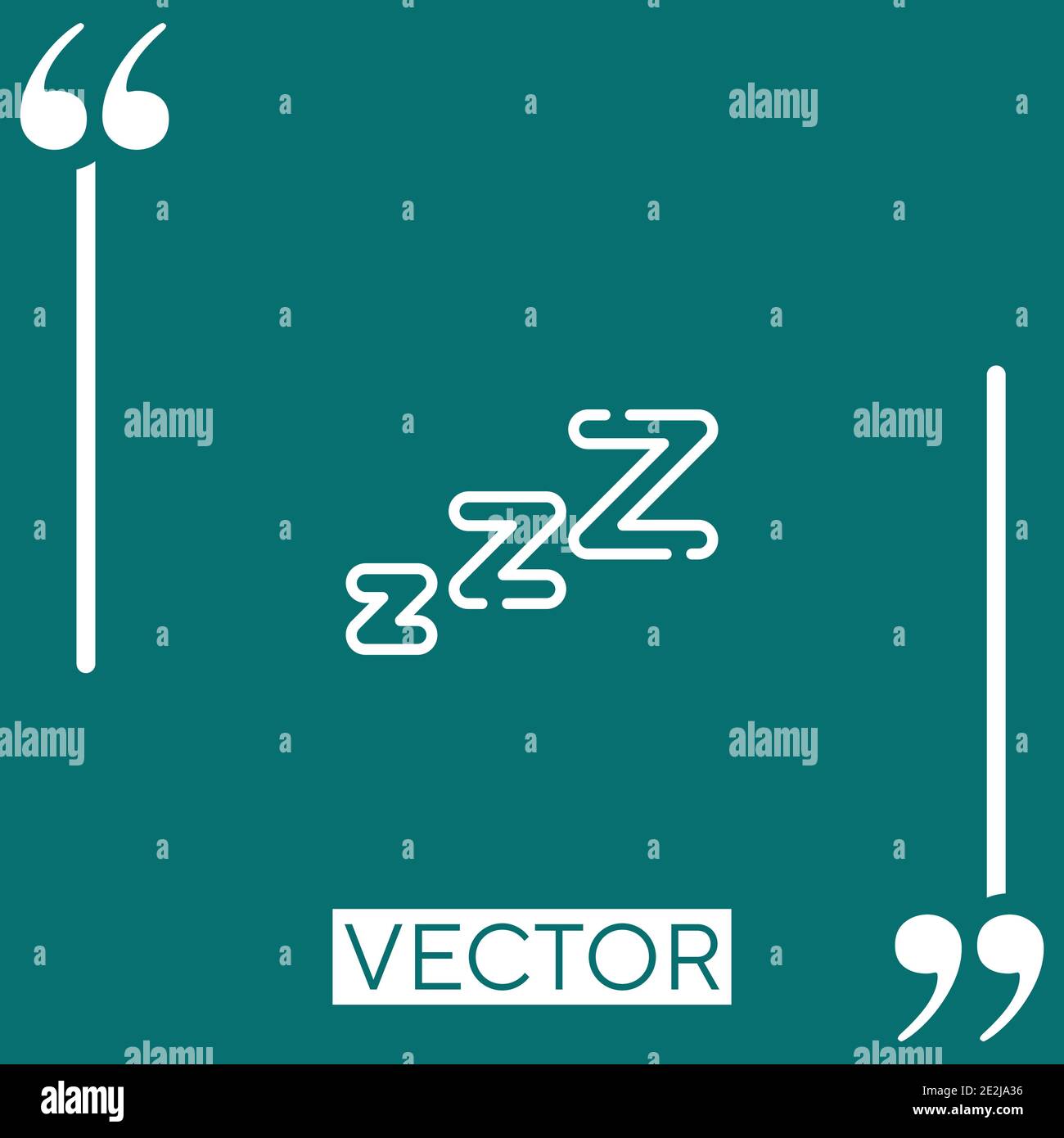 zzz vector icon Linear icon. Editable stroked line Stock Vector
