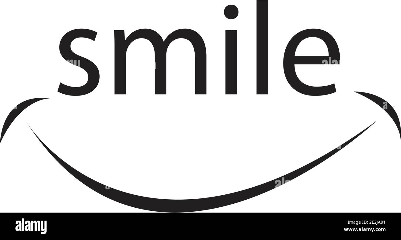 Smile vector image logo and symbol Stock Vector