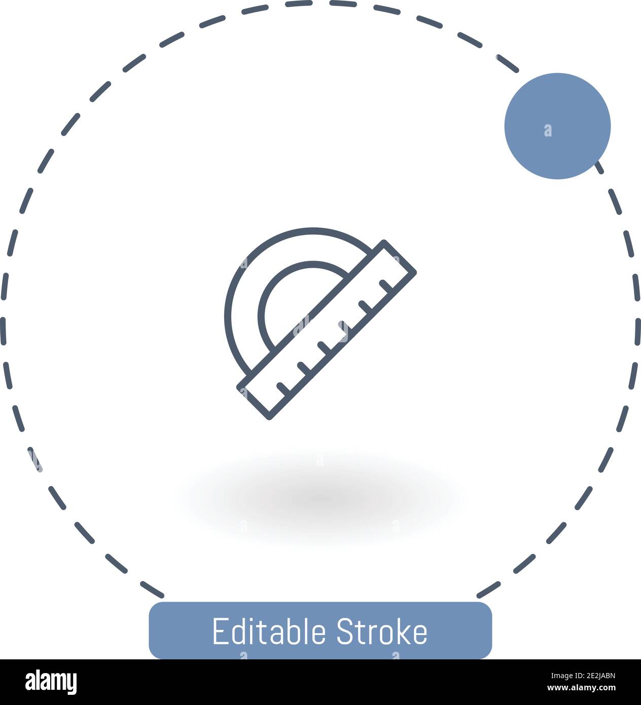 circle ruler vector icon editable stroke outline icons for web and ...
