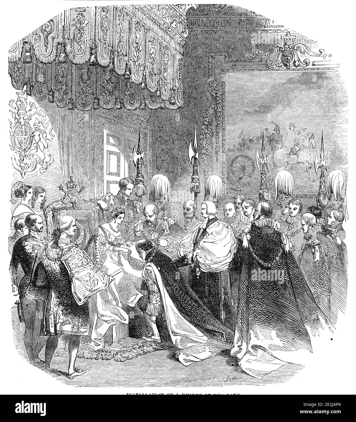 Installation of a Knight of the Bath, 1844. The Order of the Bath is