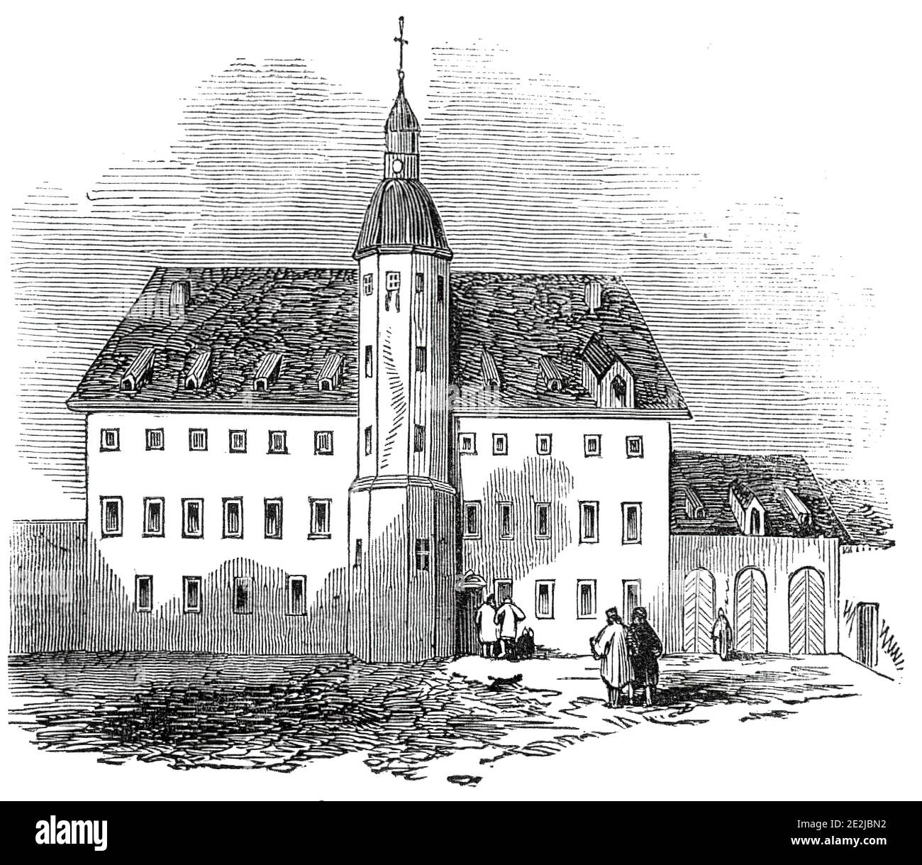 Luther's House, at Wittenberg, 1845. The Lutherhaus, built in 1504 as part of the University of