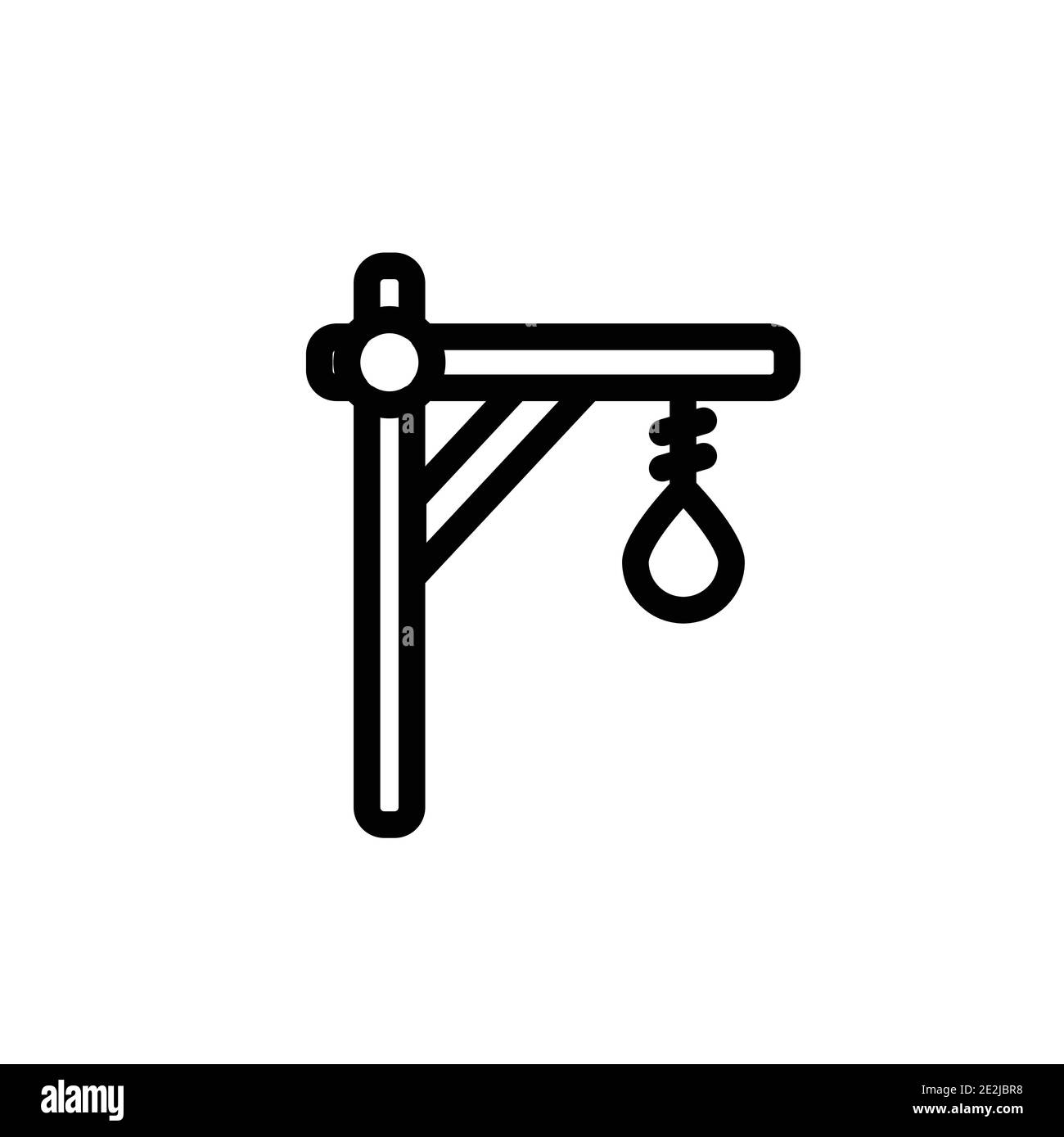 Gallows vector icon on white background. Flat vector gallows icon symbol sign from modern halloween collection for mobile concept and web apps design. Stock Vector