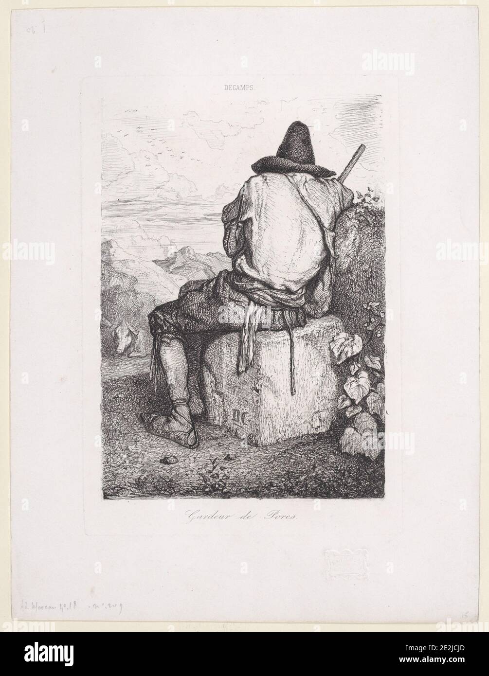 Pig Keeper, 1843 Stock Photo Alamy